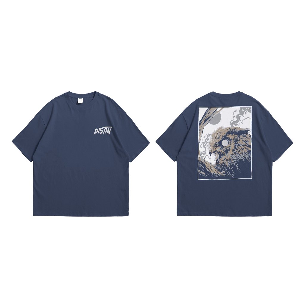 Distin Denim Mad Owl  T-Shirt 24s | Kaos Pria hitam