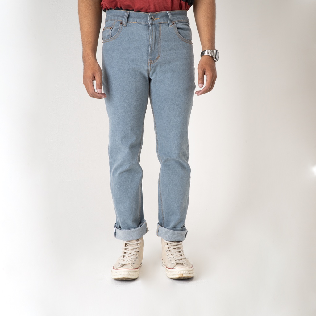 Distin Denim OCEAN Blue Denim 4OZ WASHED | Celana Denim washed blue Ocean