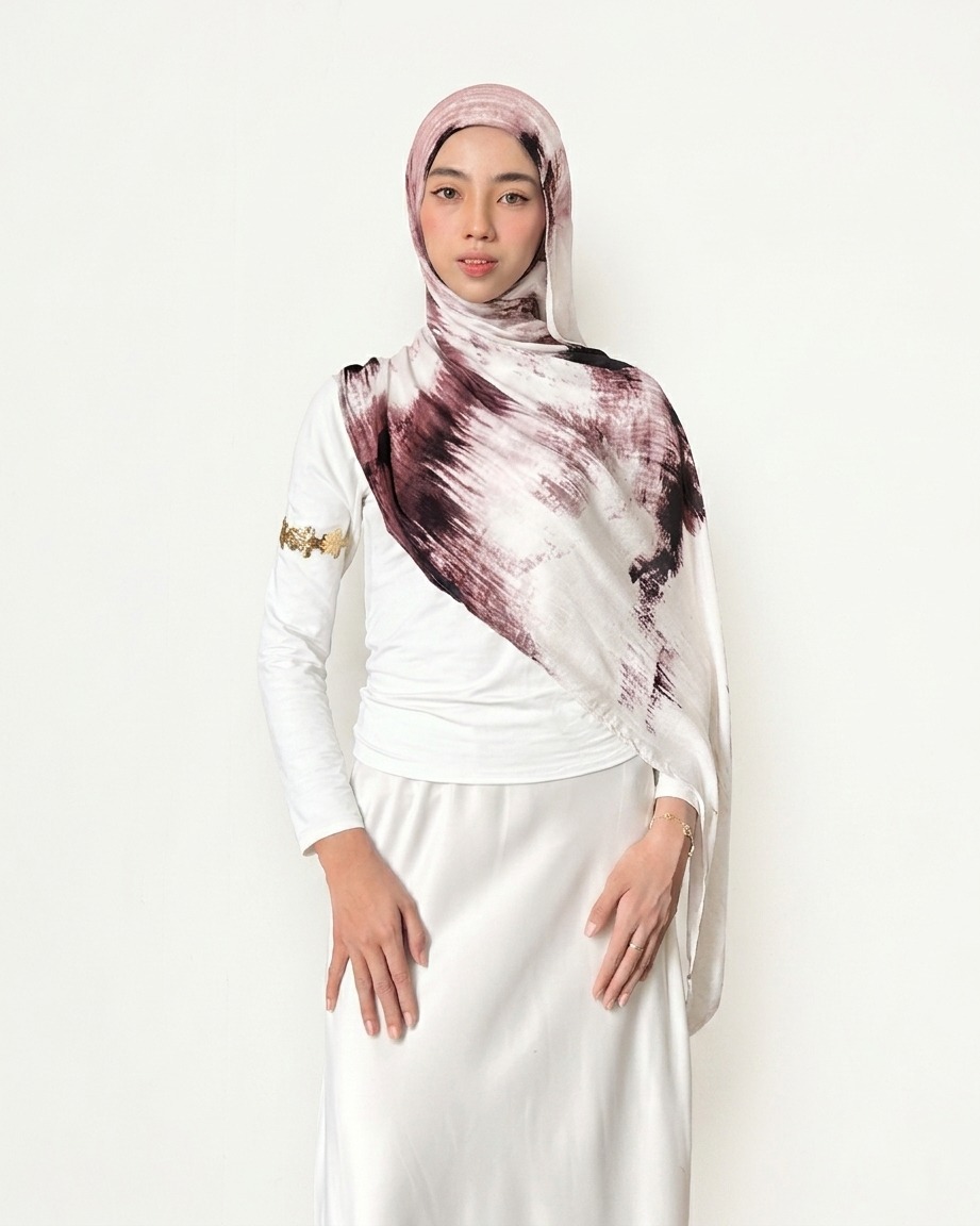 MAE PRINTED VISCOSE PASHMINA