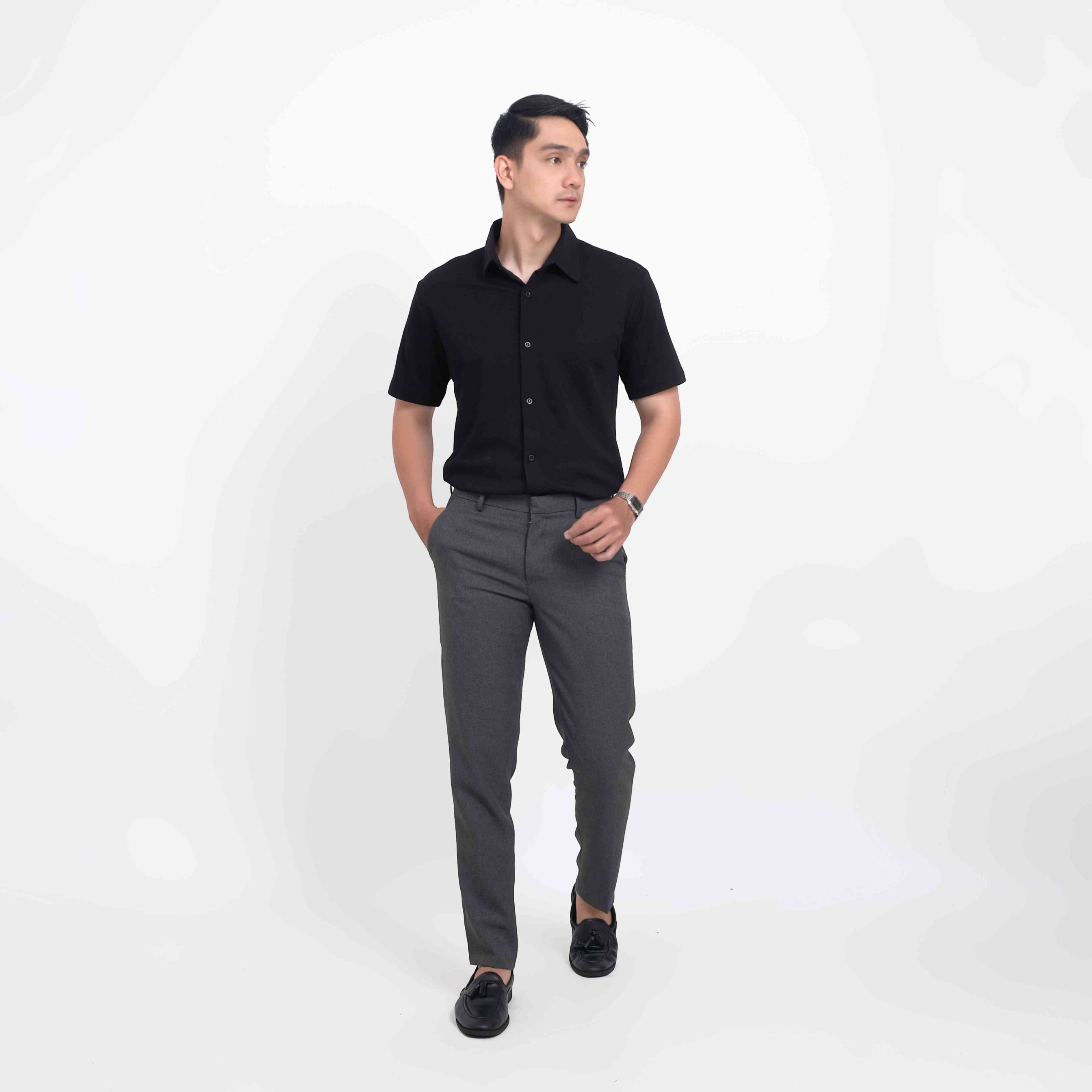Dark Grey Basic Pants