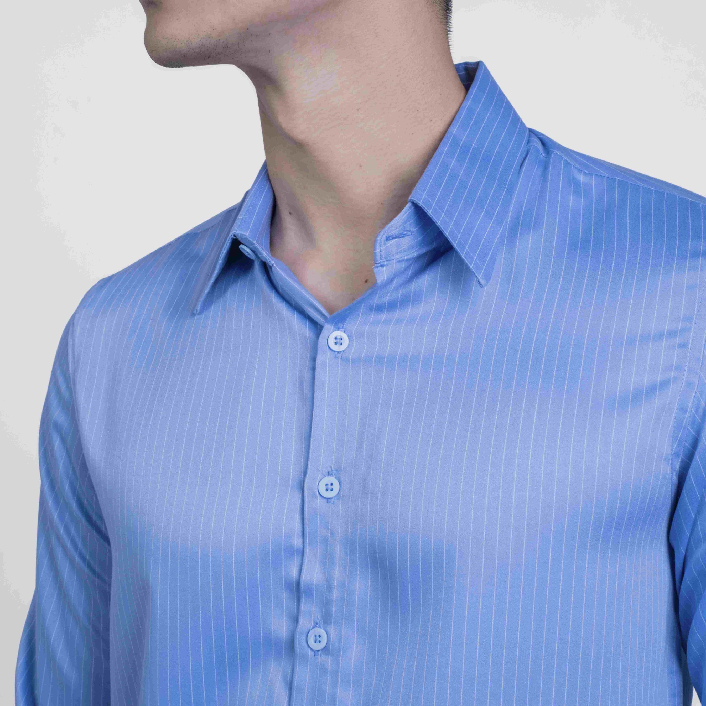 Ice Blue Evrest Stripe Shirt