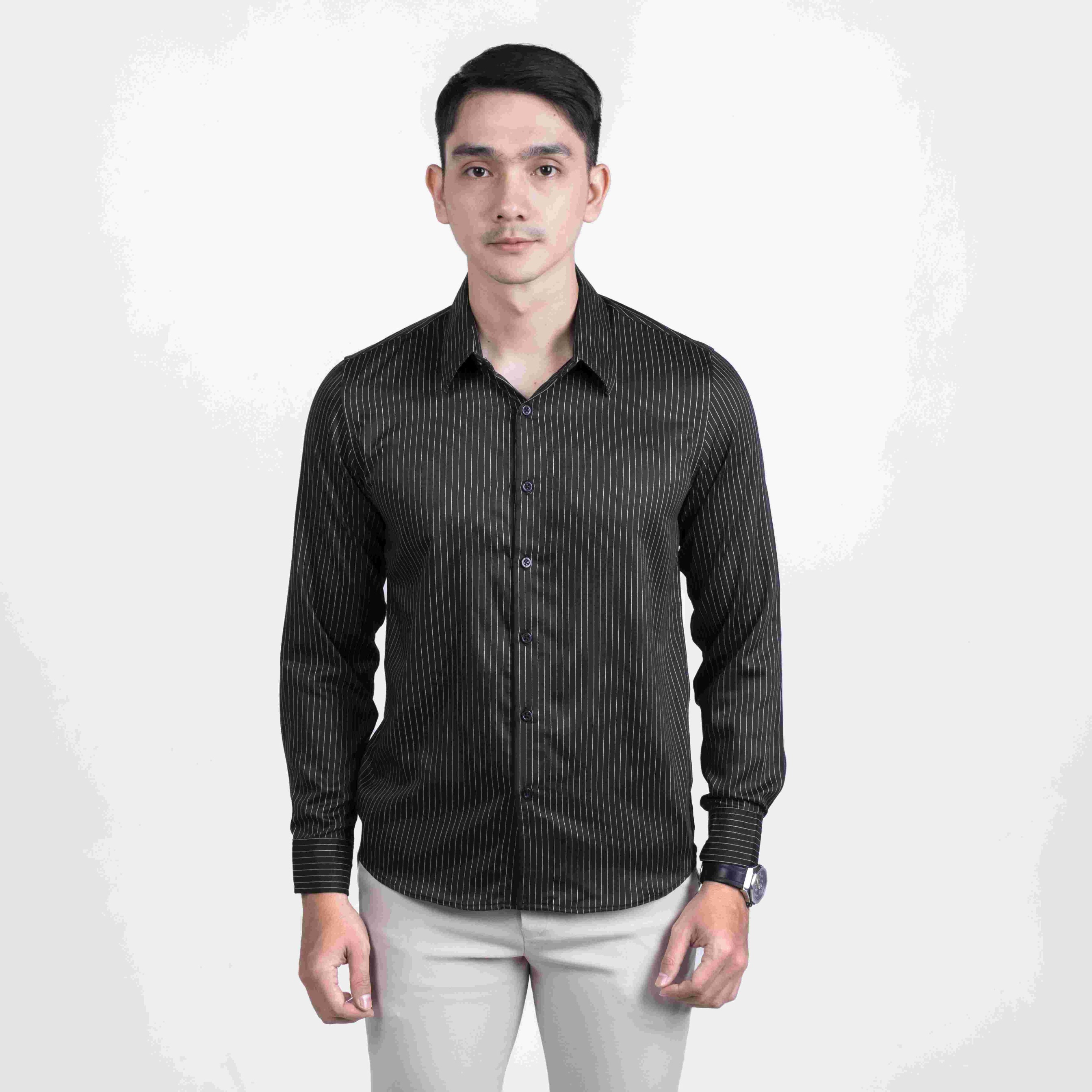 Midnight Black Evrest Stripe Shirt