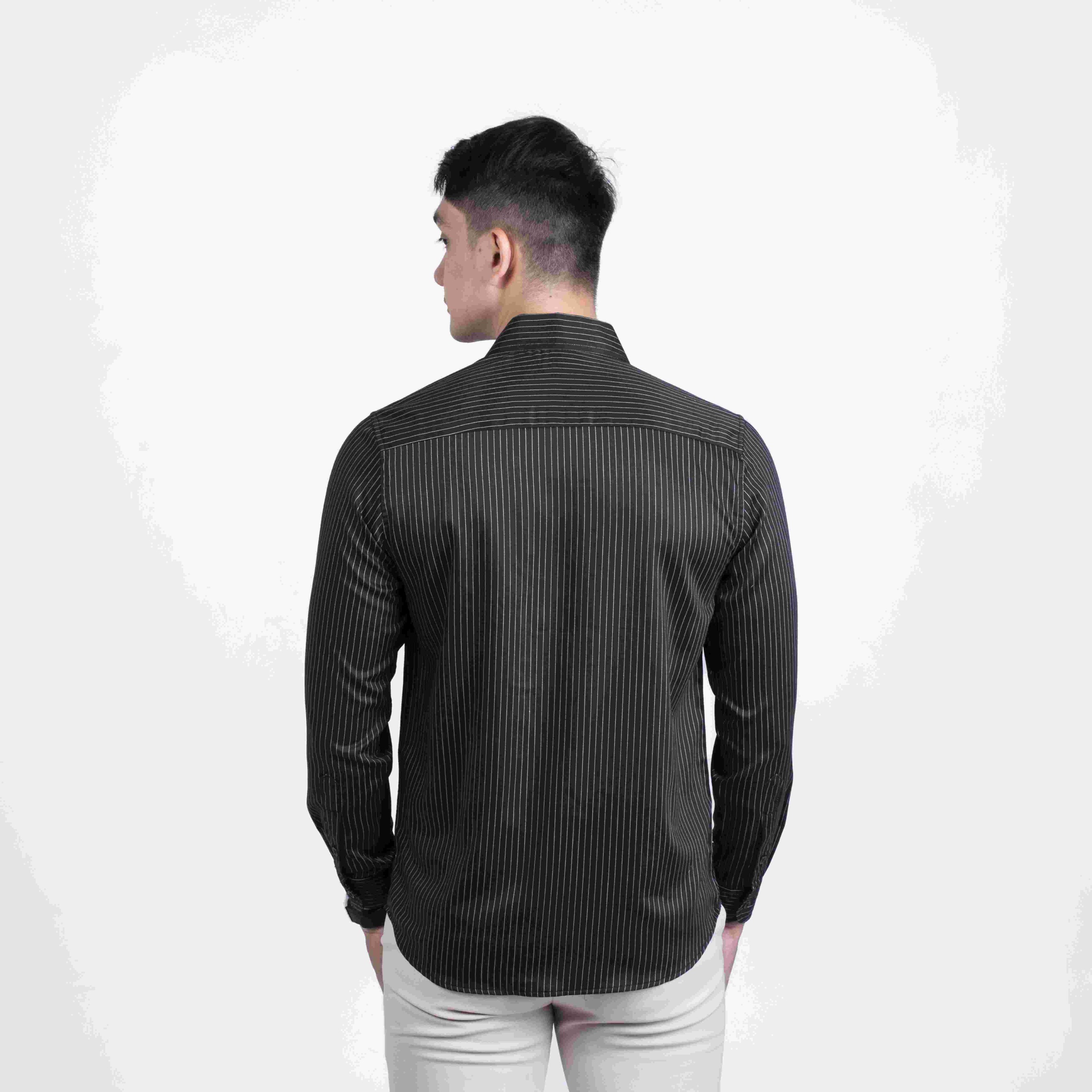 Midnight Black Evrest Stripe Shirt