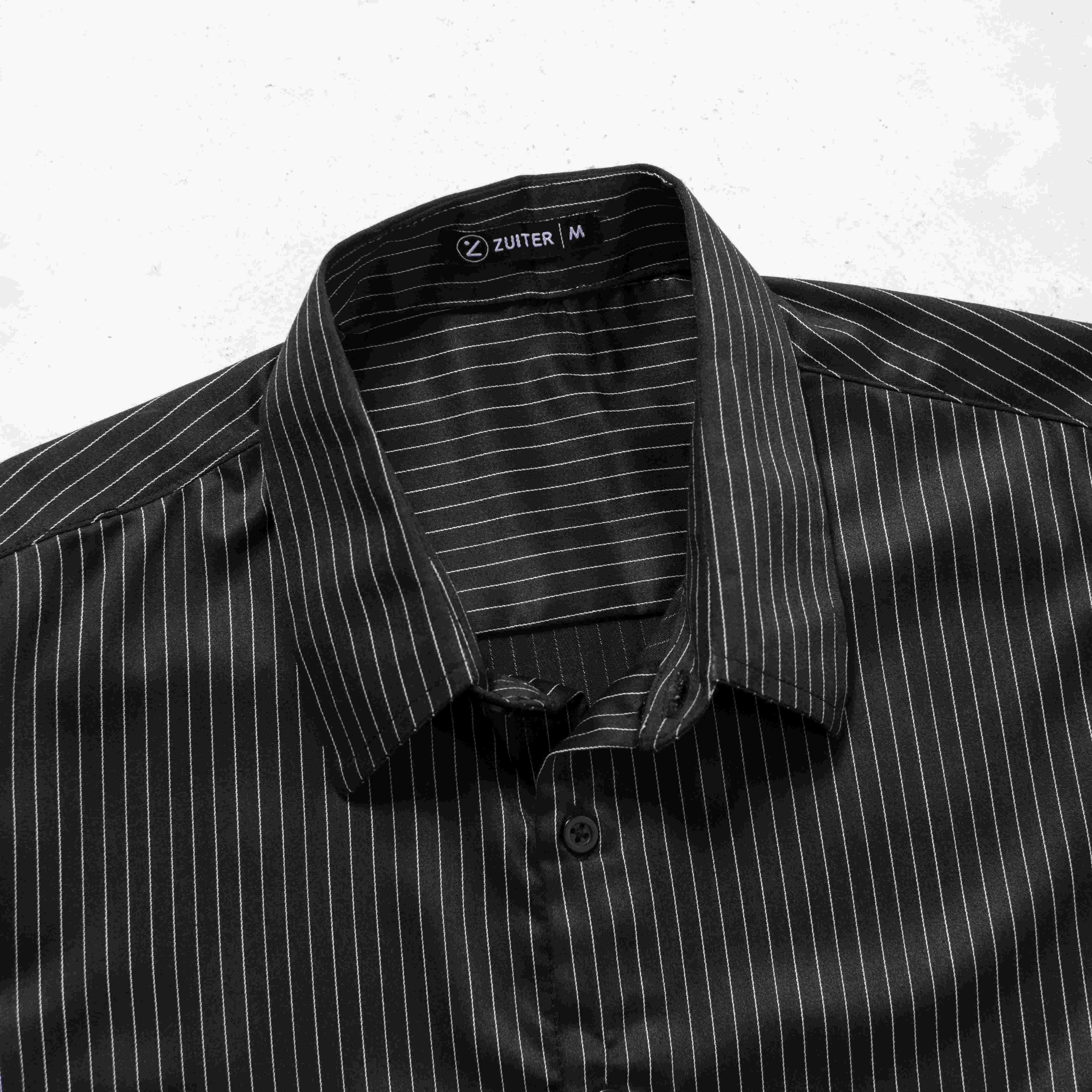 Midnight Black Evrest Stripe Shirt
