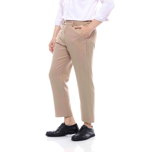 Image of Khaki Mestro Ankle Pants