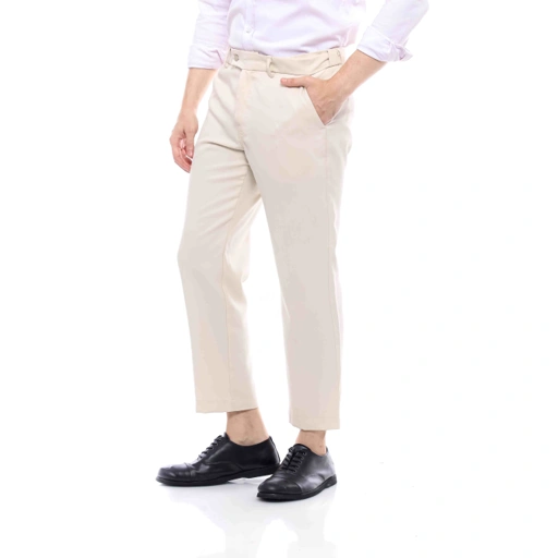 Image of Cream Mestro Ankle Pants
