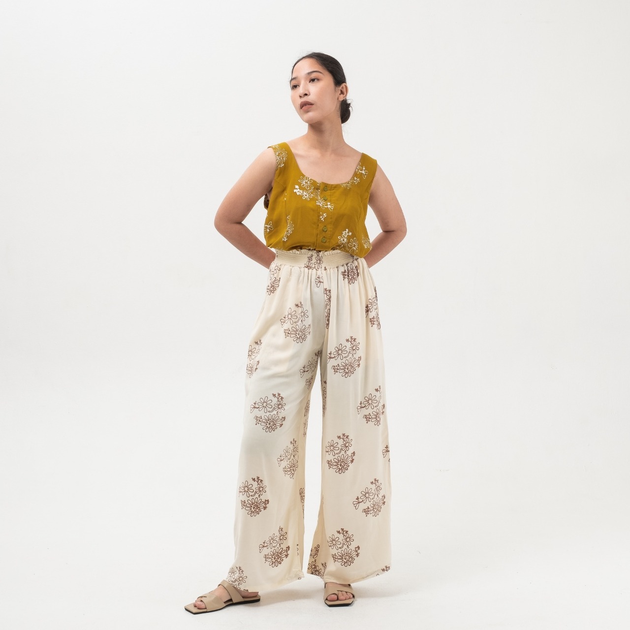 Dama Kara Suar Long Pants Rubber