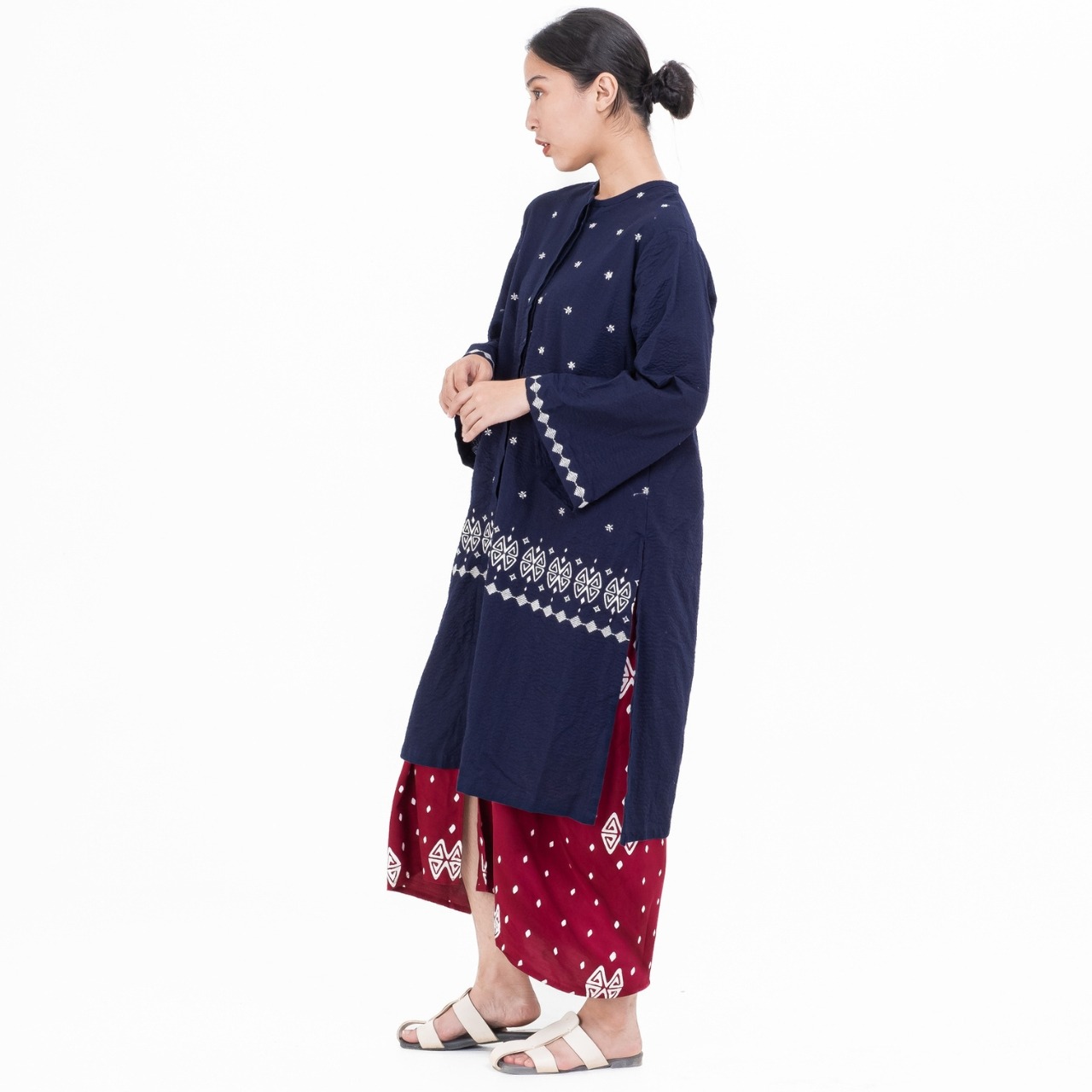 Dama Kara Kaimana Tunik Embroidery Longsleeve