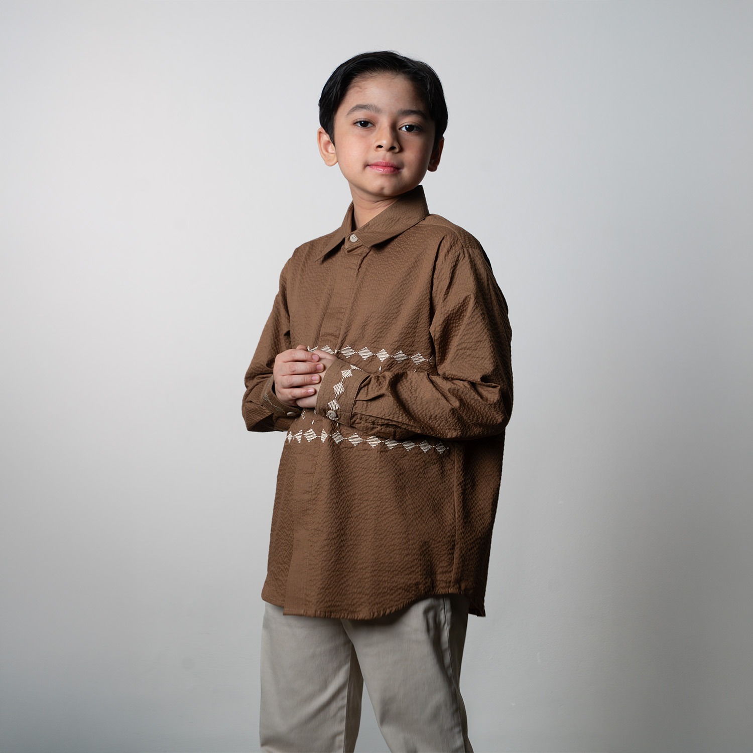 Dama Kara Kaimana Kemeja Embroidery Kids