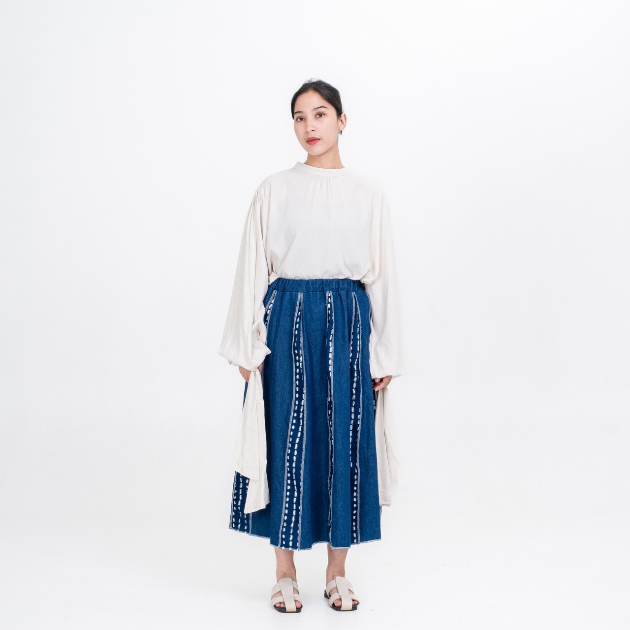Dama Kara Basic Puffy Eco Linen Blouse