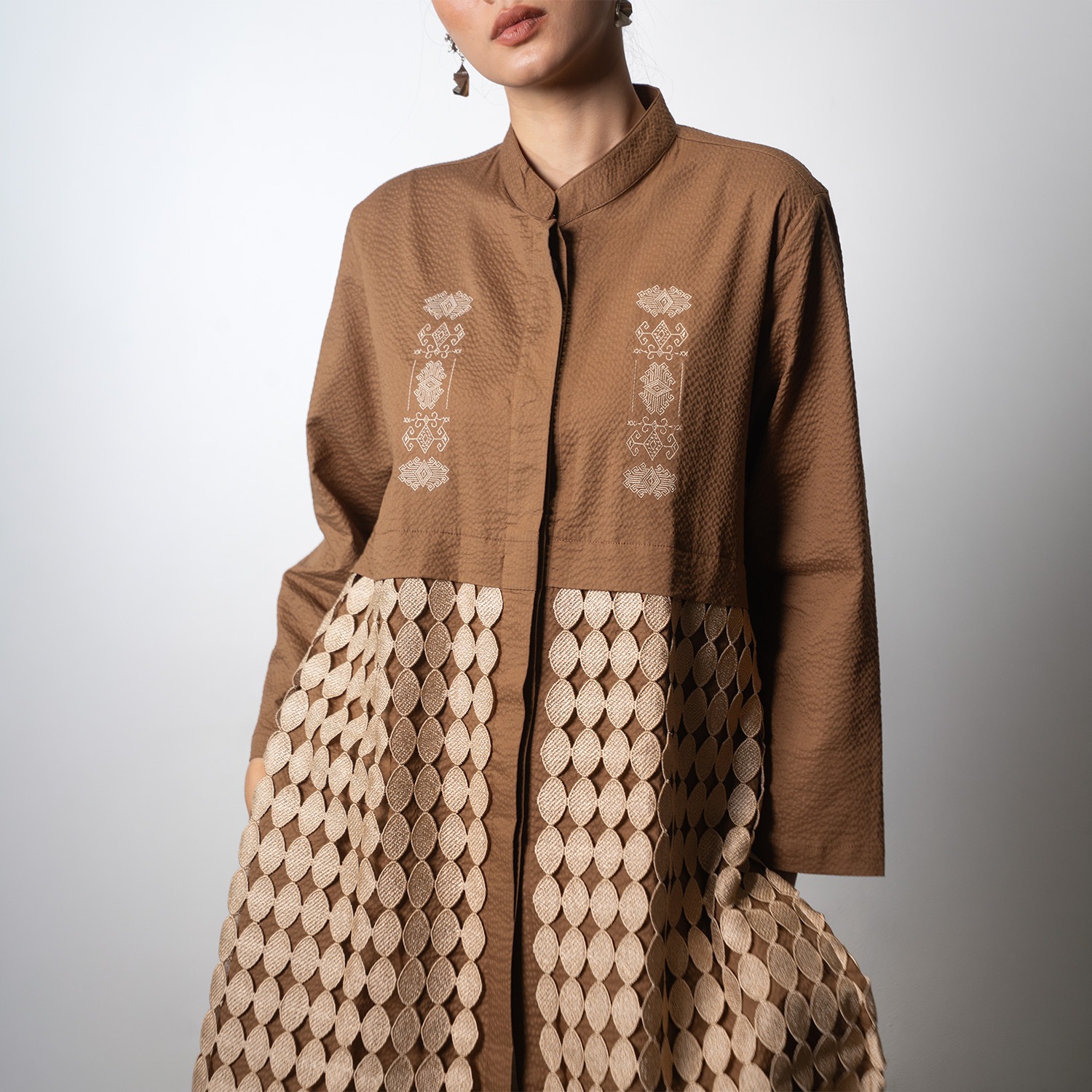 Dama Kara Aksata Embroidery Tunik 