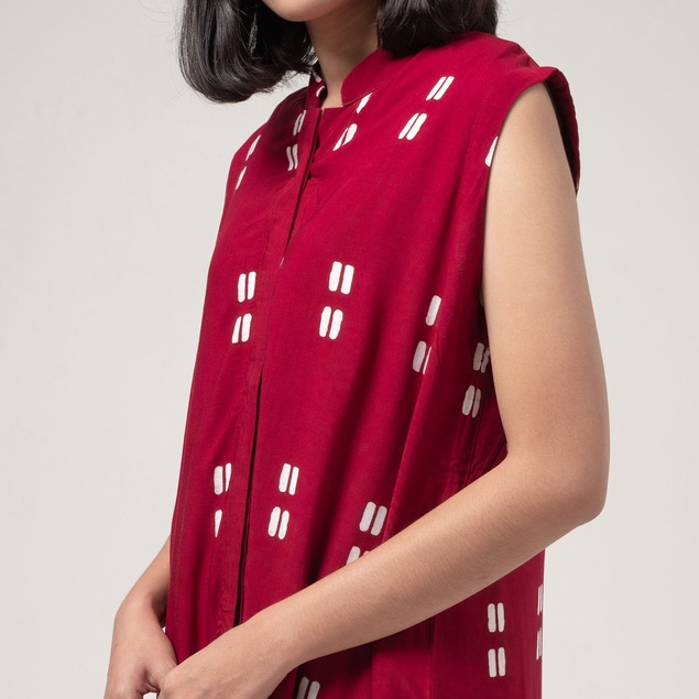 Dama Kara Top - Gayatri Tunik Maroon