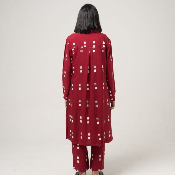 Dama Kara Top - Gayatri Tunik Maroon