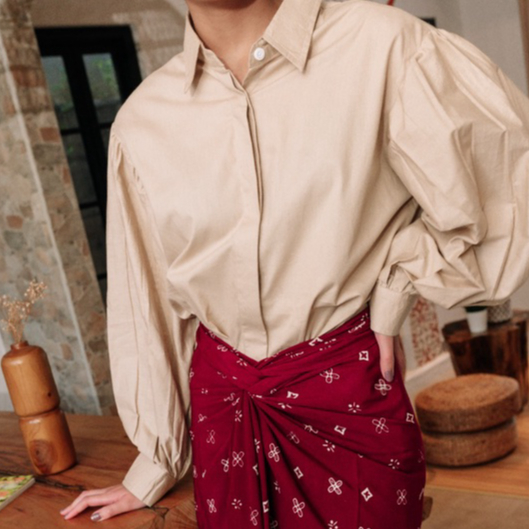 Dama Kara Basic Puff Shirt