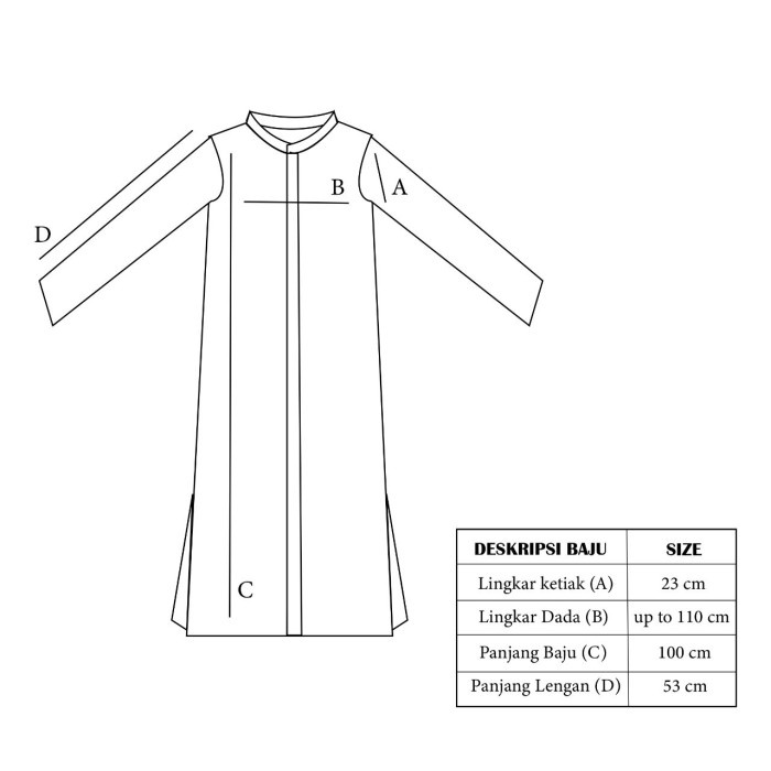Dama Kara Kaimana Tunik Embroidery Longsleeve