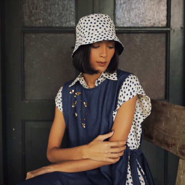 Dama Kara Rona Bian Midi Dress Polka