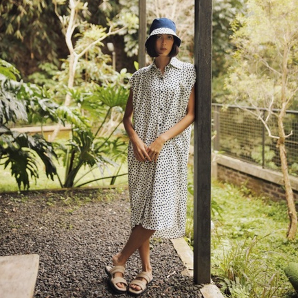 Dama Kara Rona Bian Midi Dress Polka