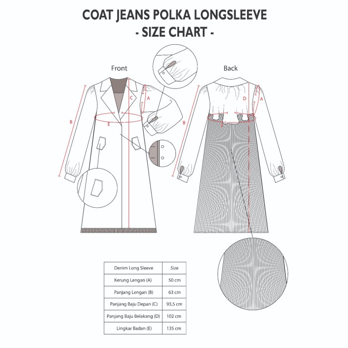 Dama Kara Rona Bian Coat Jeans Longsleeve