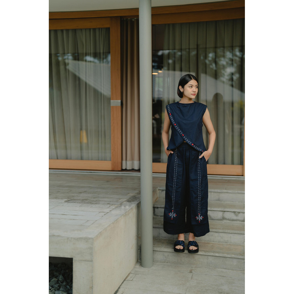 Dama Kara Jalin Top Sleeveless Sashiko