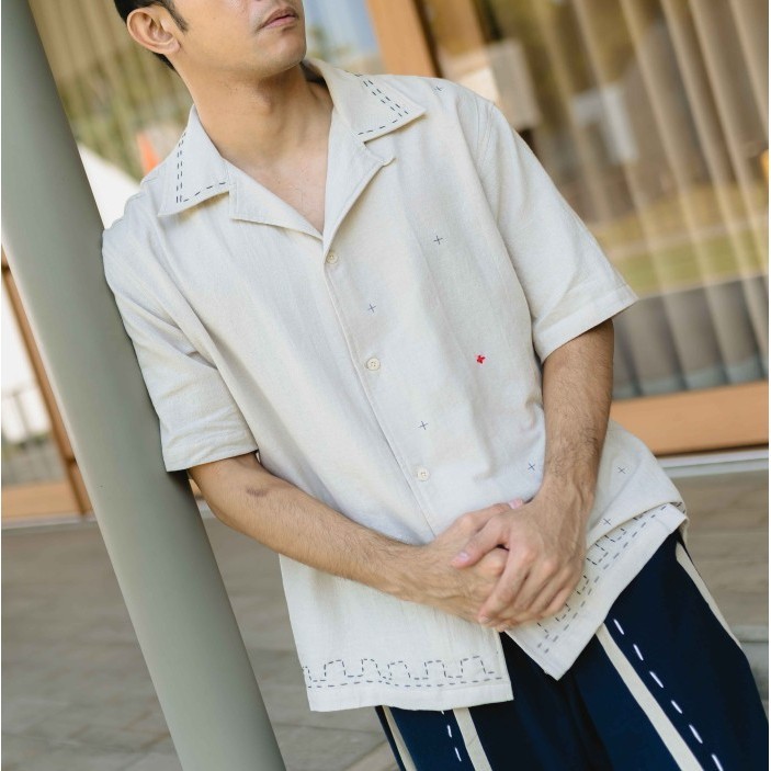 Dama Kara Jalin Shirt Sashiko