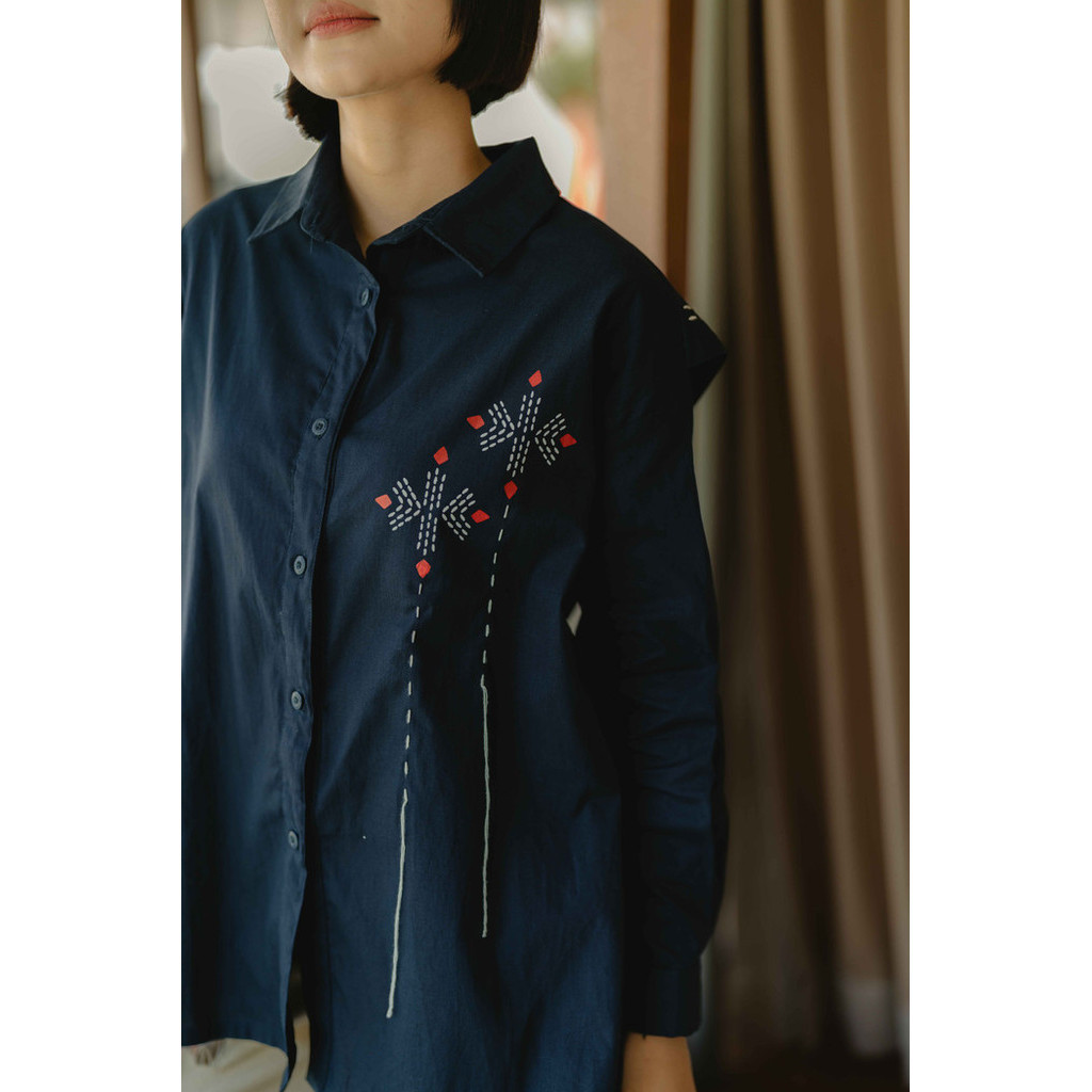 Dama Kara Jalin Shirt Longsleeve Sashiko