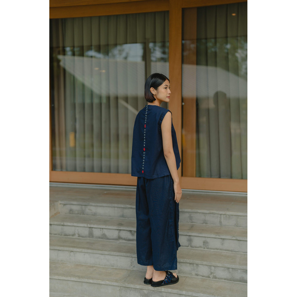 Dama Kara Jalin Kulot Pants Sashiko