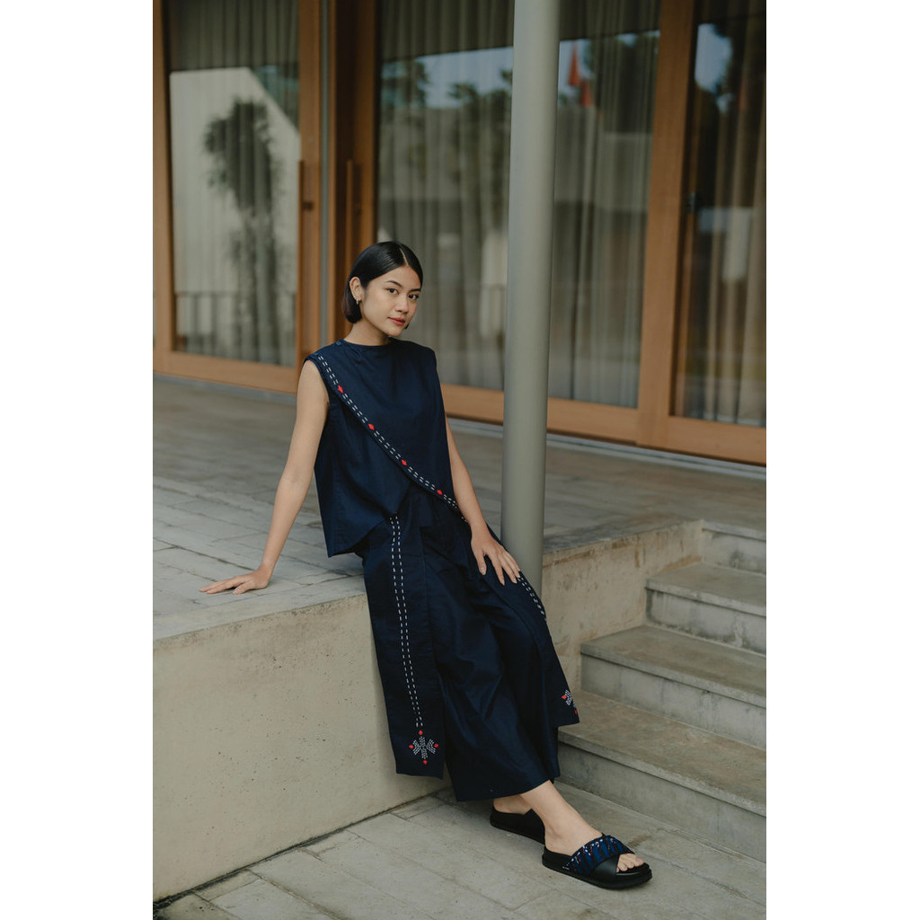 Dama Kara Jalin Kulot Pants Sashiko