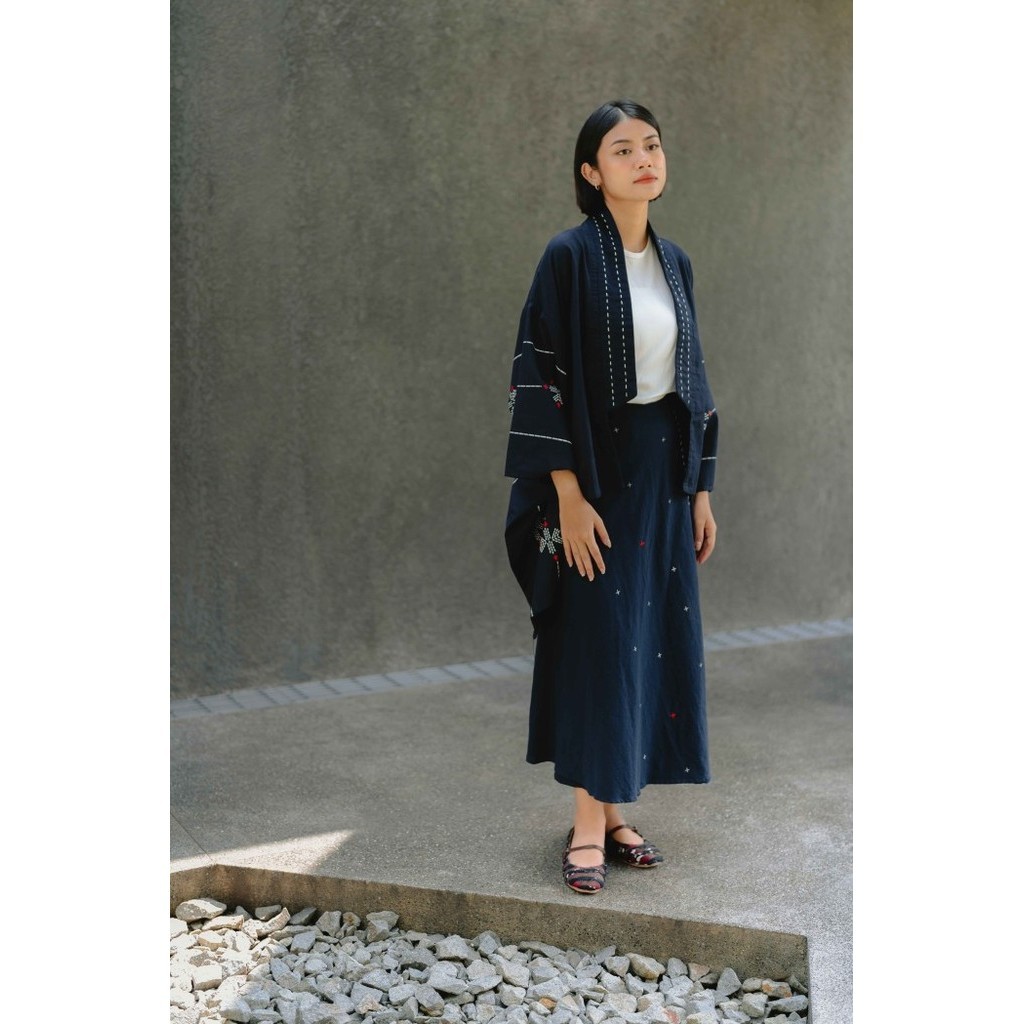Dama Kara Jalin Kimono Sashiko