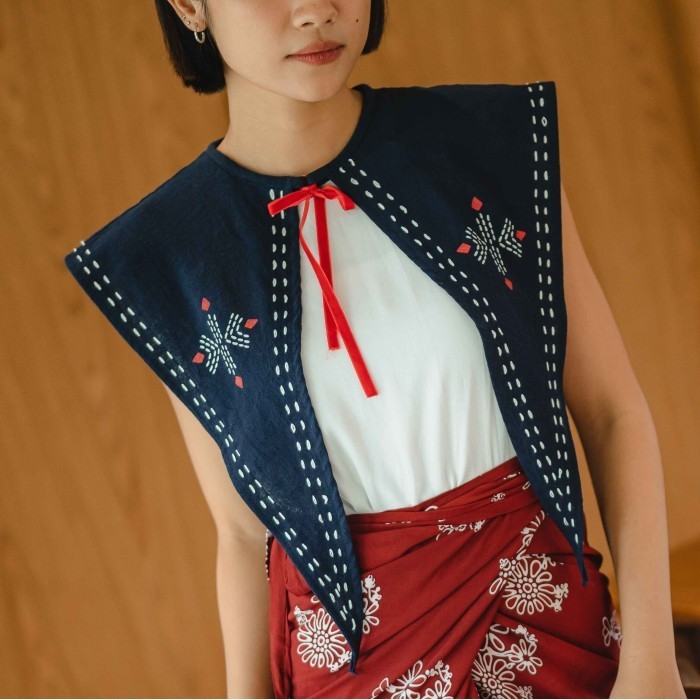 Dama Kara Jalin Collar Sashiko