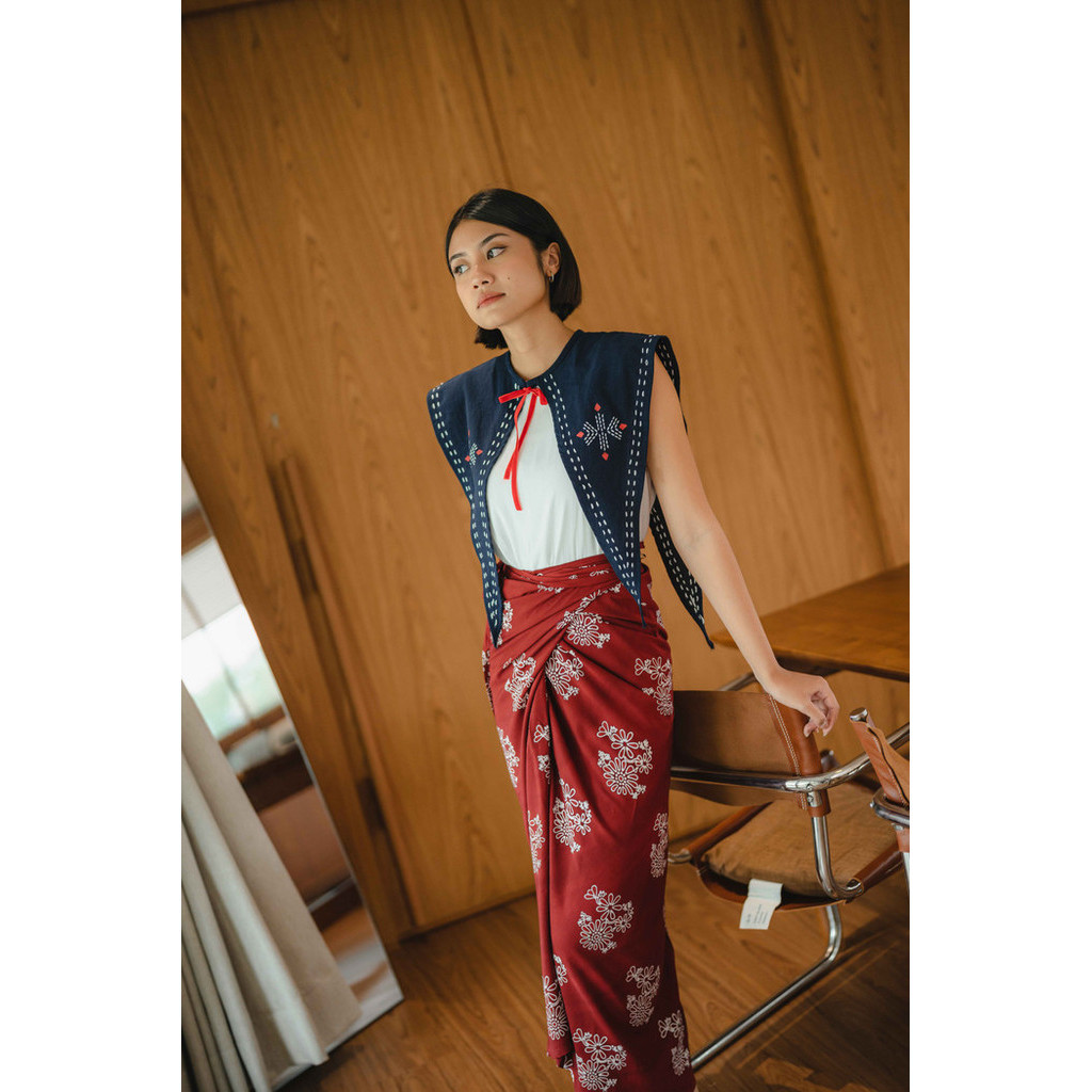 Dama Kara Jalin Collar Sashiko