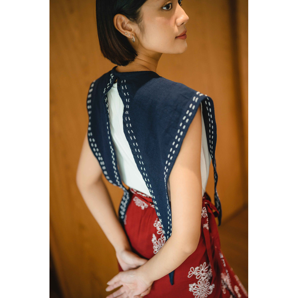 Dama Kara Jalin Collar Sashiko