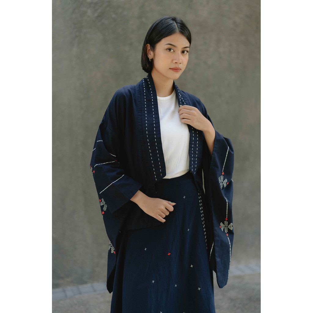 Dama Kara Jalin Kimono Sashiko