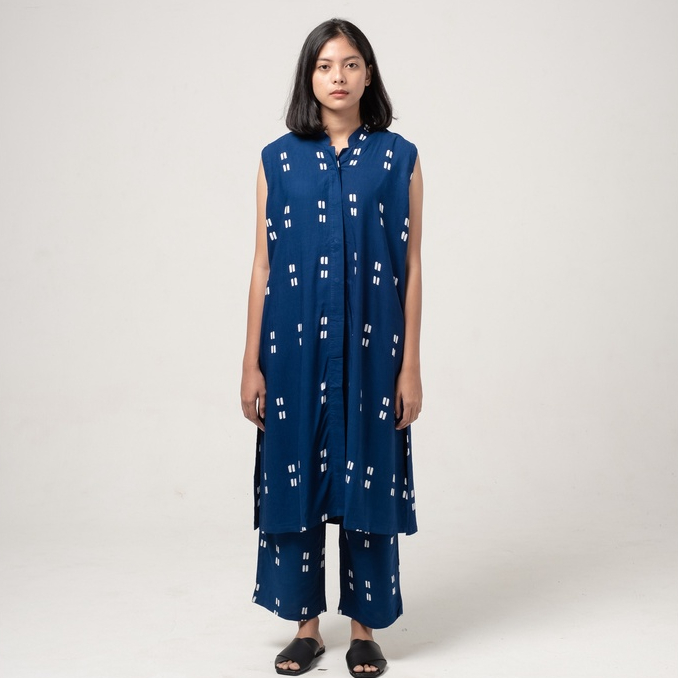 Dama Kara Set - Gayatri Tunik Navy