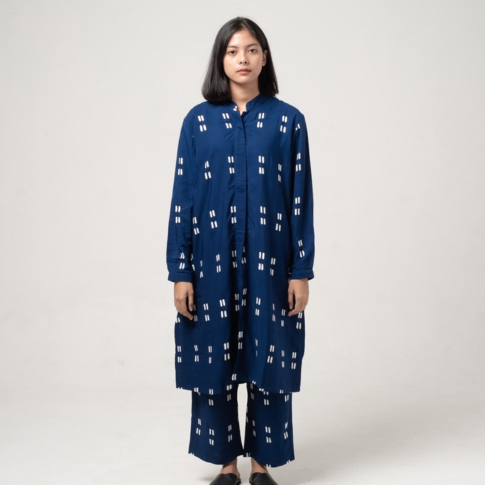 Dama Kara Set - Gayatri Tunik Navy