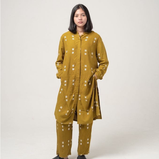 Dama Kara Top  - Gayatri Tunik Olive