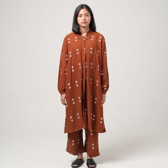 Dama Kara Top - Gayatri Tunik Terracota