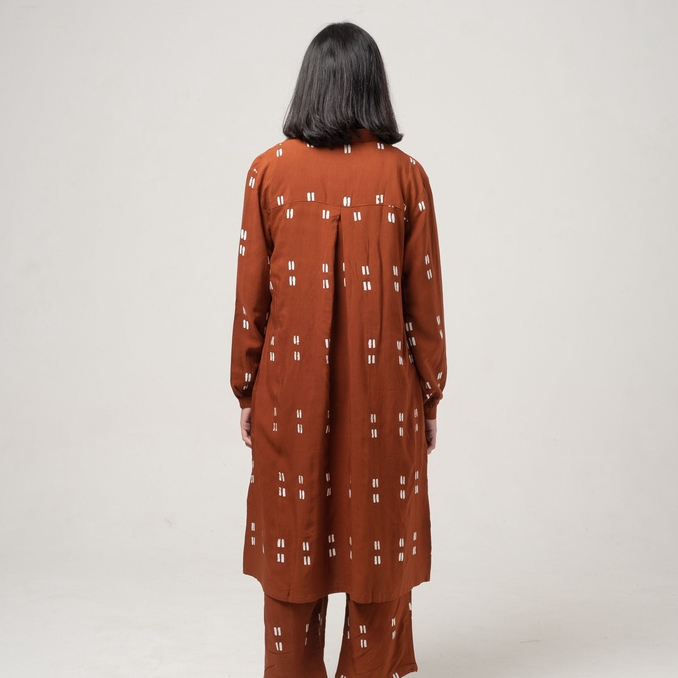 Dama Kara Top - Gayatri Tunik Terracota