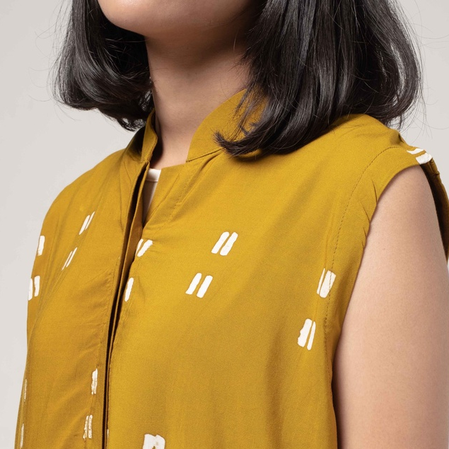 Dama Kara Top  - Gayatri Tunik Olive