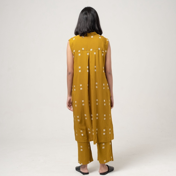 Dama Kara Set - Gayatri Tunik  Olive