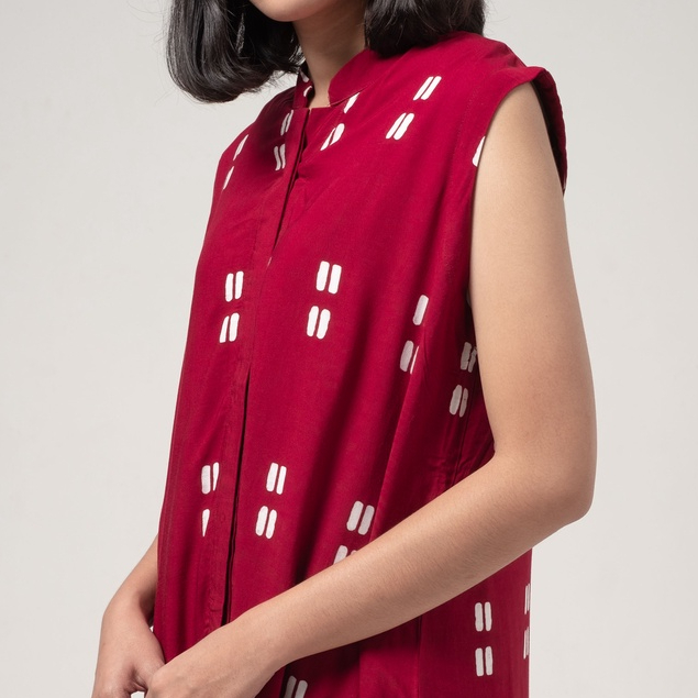 Dama Kara Set - Gayatri Tunik Maroon