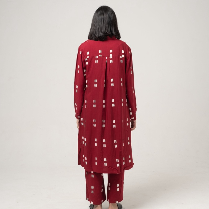 Dama Kara Set - Gayatri Tunik Maroon