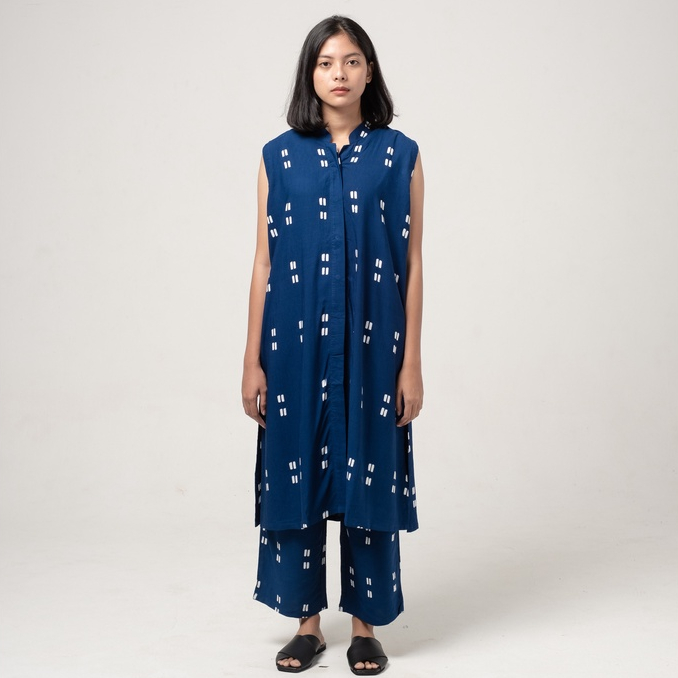 Dama Kara Top - Gayatri Tunik Navy