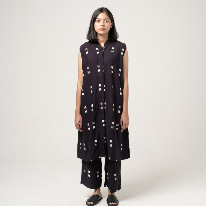 Dama Kara Top - Gayatri Tunik Black