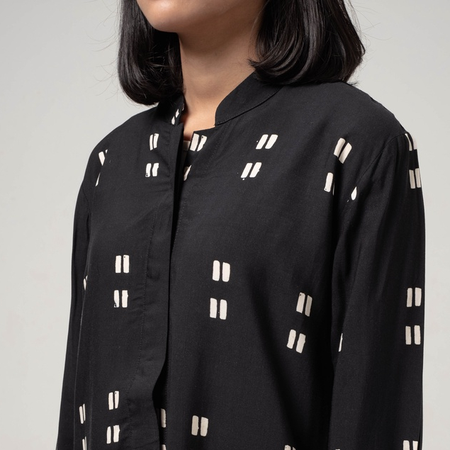 Dama Kara Top - Gayatri Tunik Black