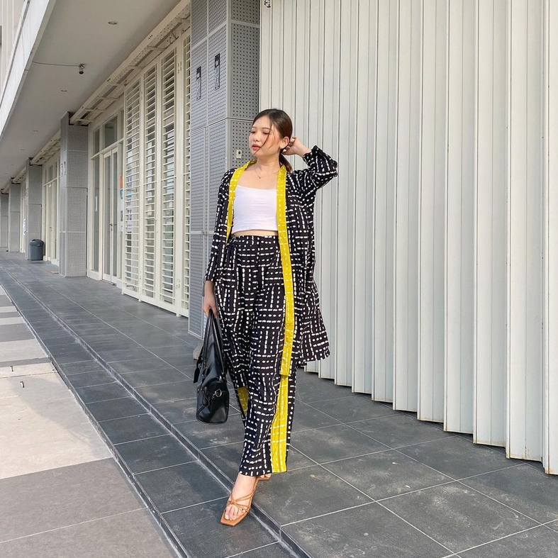 Dama Kara Set - Natha Black Yellow