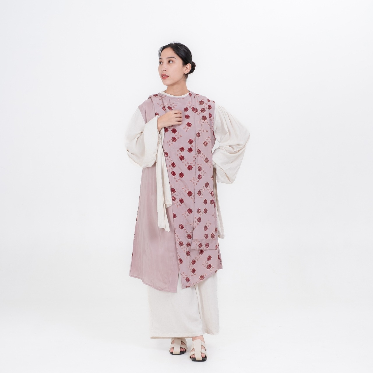 Dama Kara Basic Puffy Eco Linen Blouse