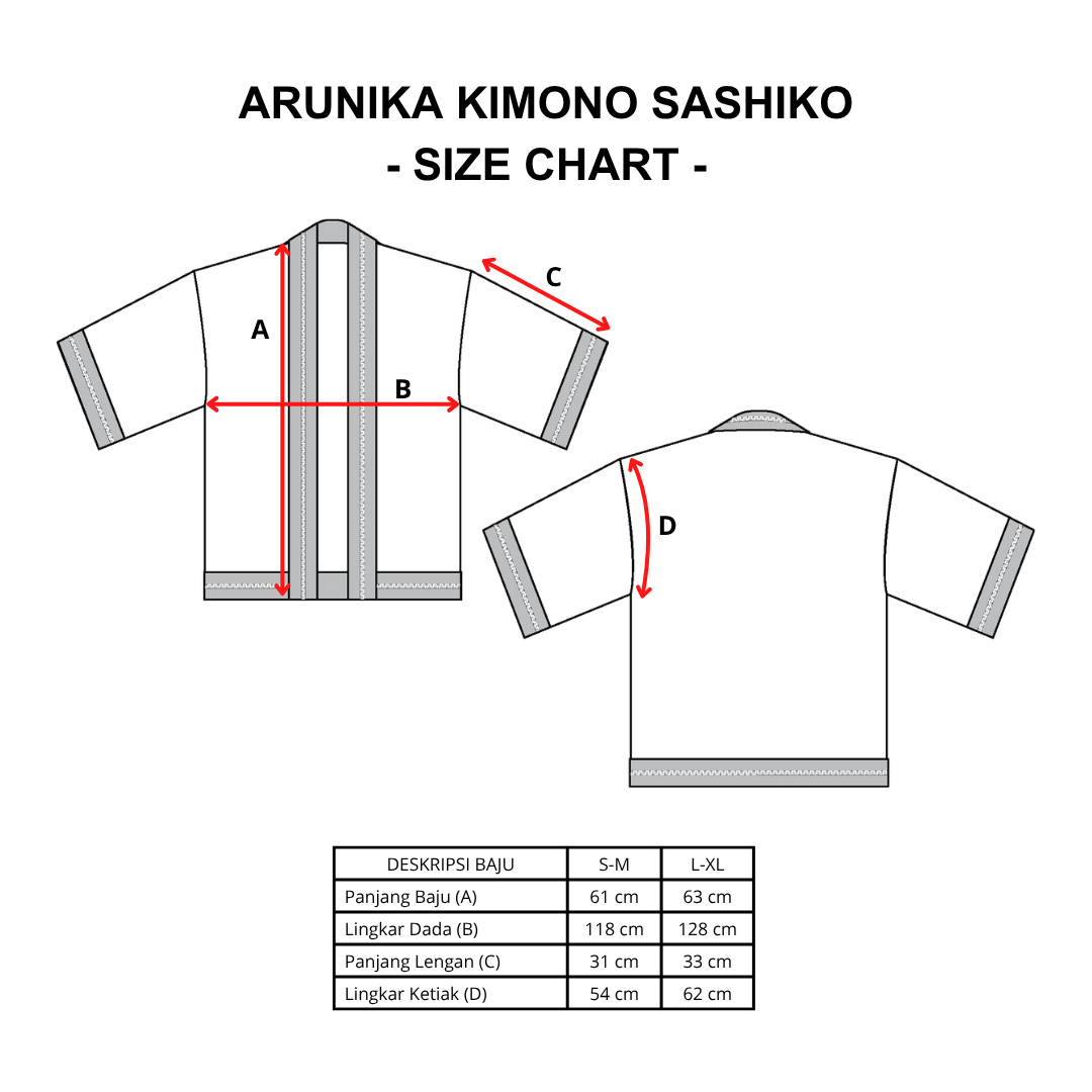 Dama Kara Arunika Kimono Sashiko