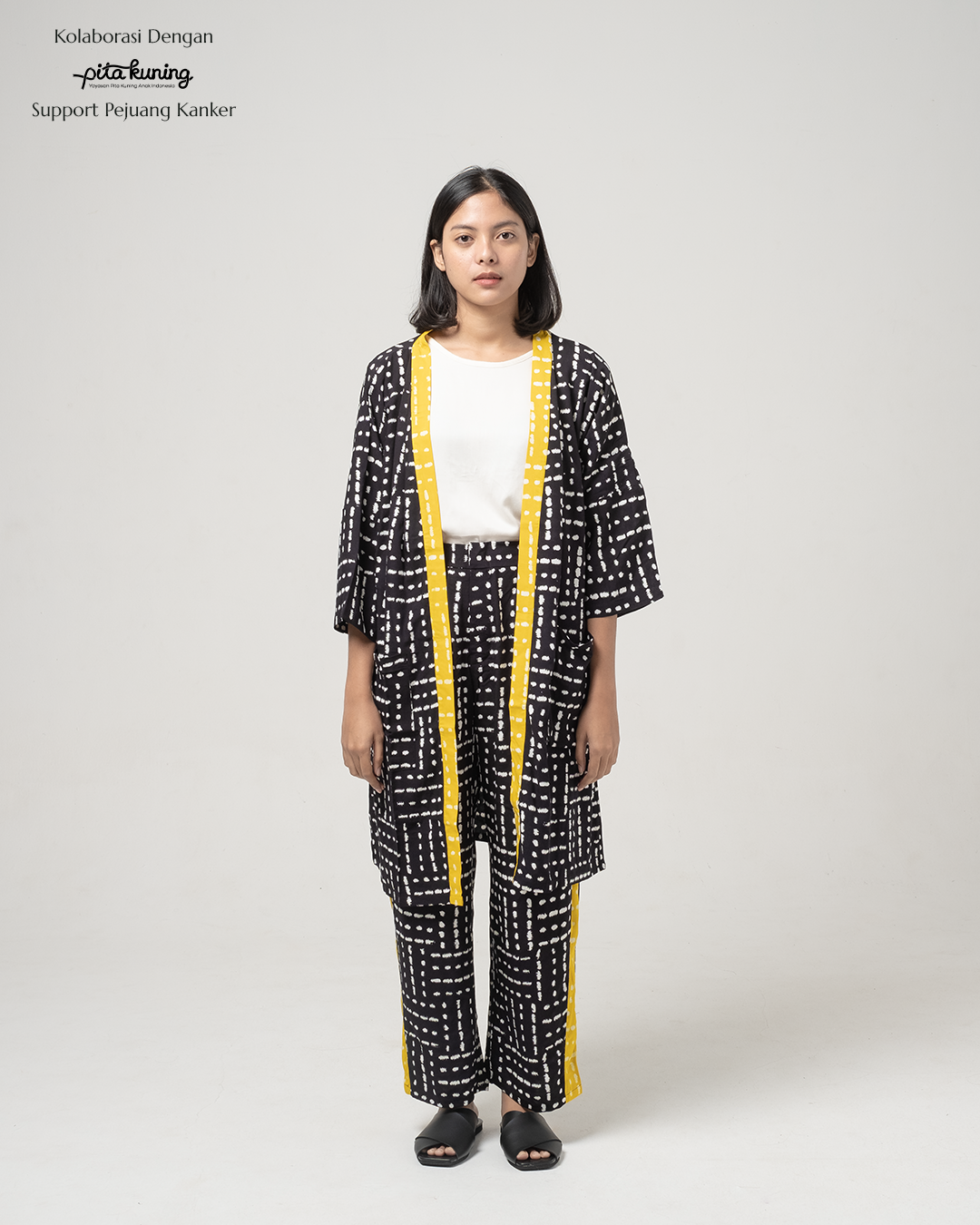Dama Kara Set - Natha Black Yellow