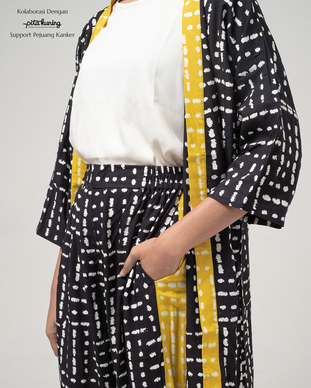 Dama Kara Set - Natha Black Yellow