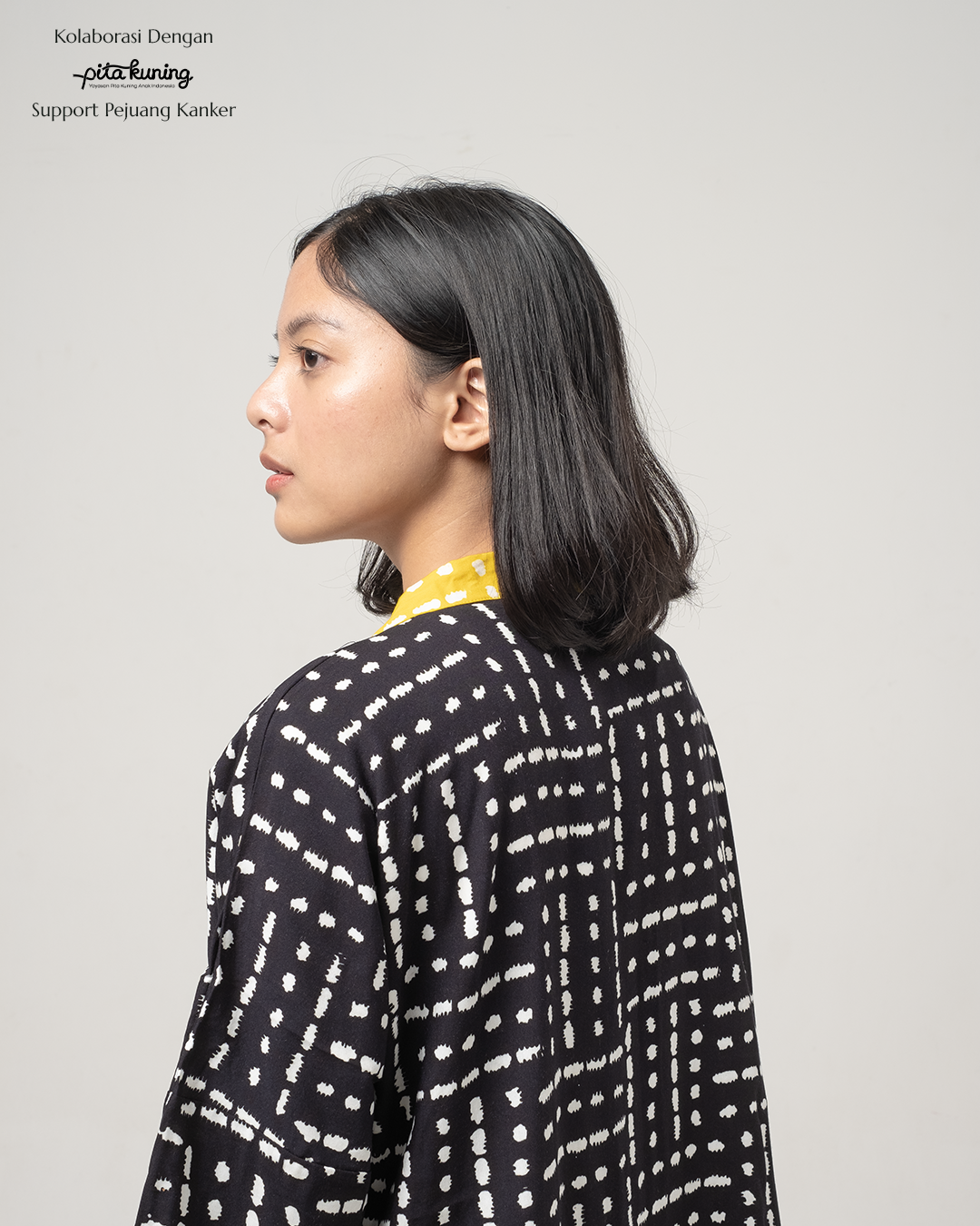 Dama Kara Set - Natha Black Yellow